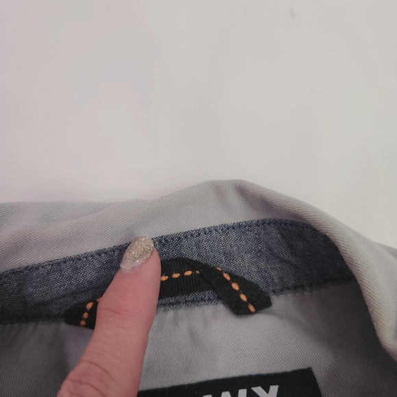 Hawx Work Gear Mens Grey Pearl Snap Western Long Sleeve Shirt Size Small - Picture 13 of 14